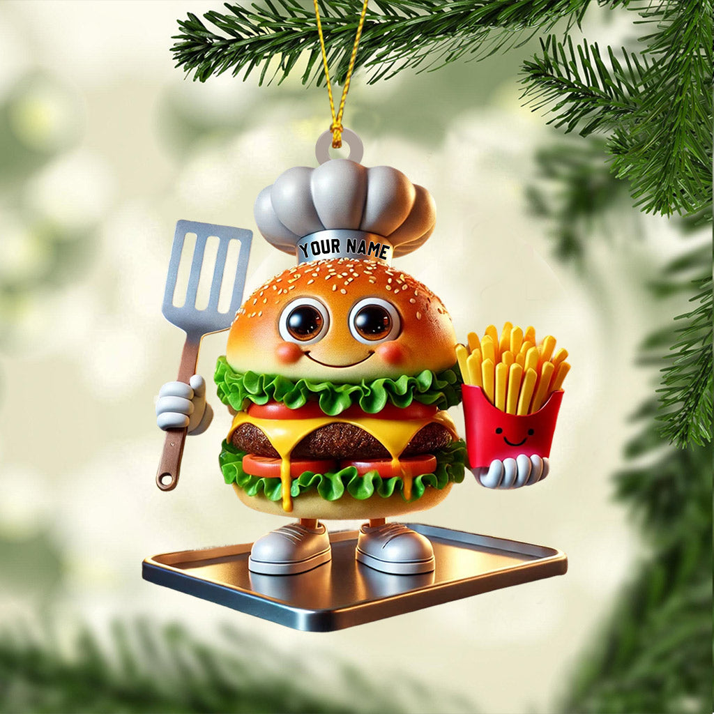 Blisscorners Fast Food Home Decor Christmas Ornament, Personalized Ornament2D Flat LM2211