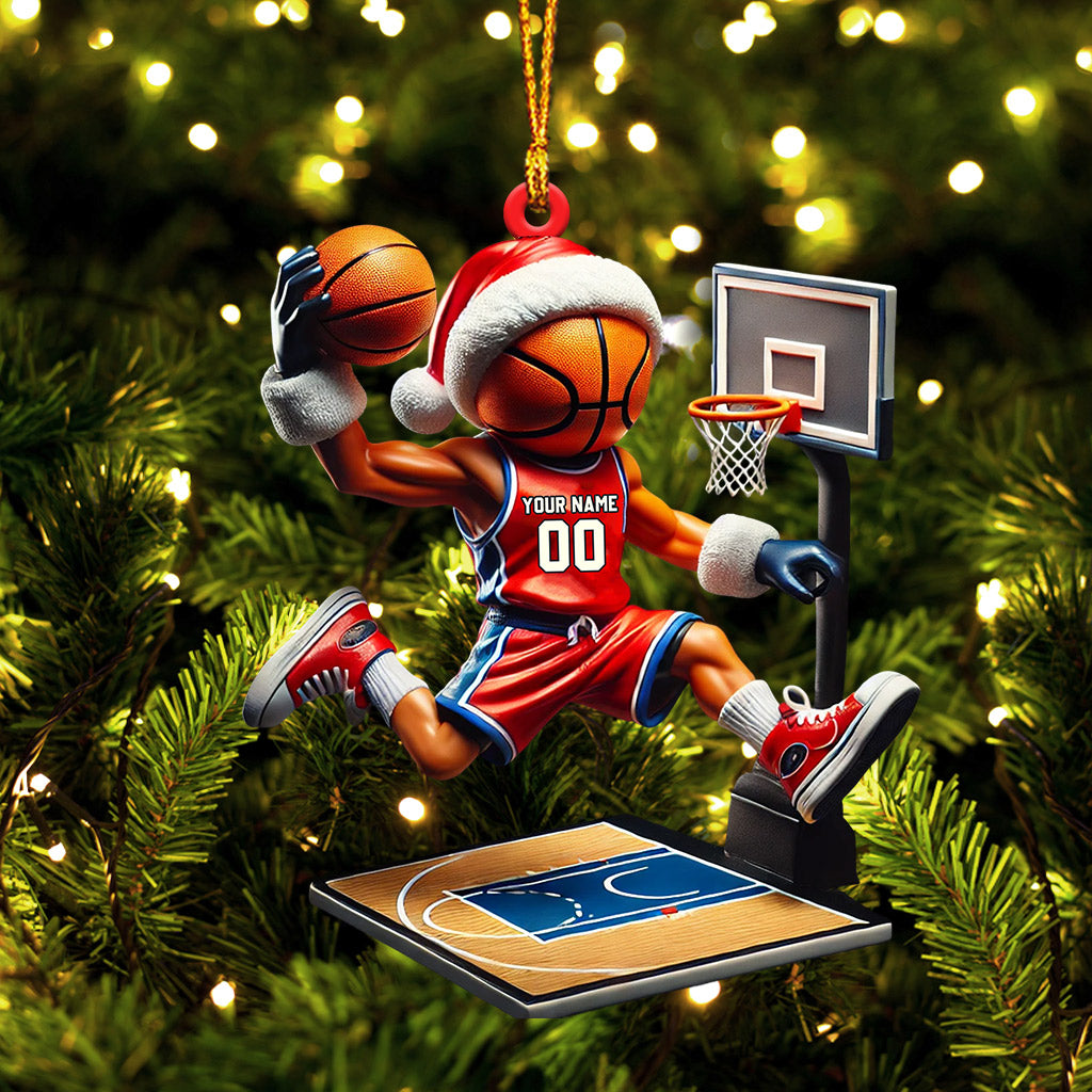 Blisscorners Basketball Player Christmas Ornament, Personalized Ornament2D Flat LM2211
