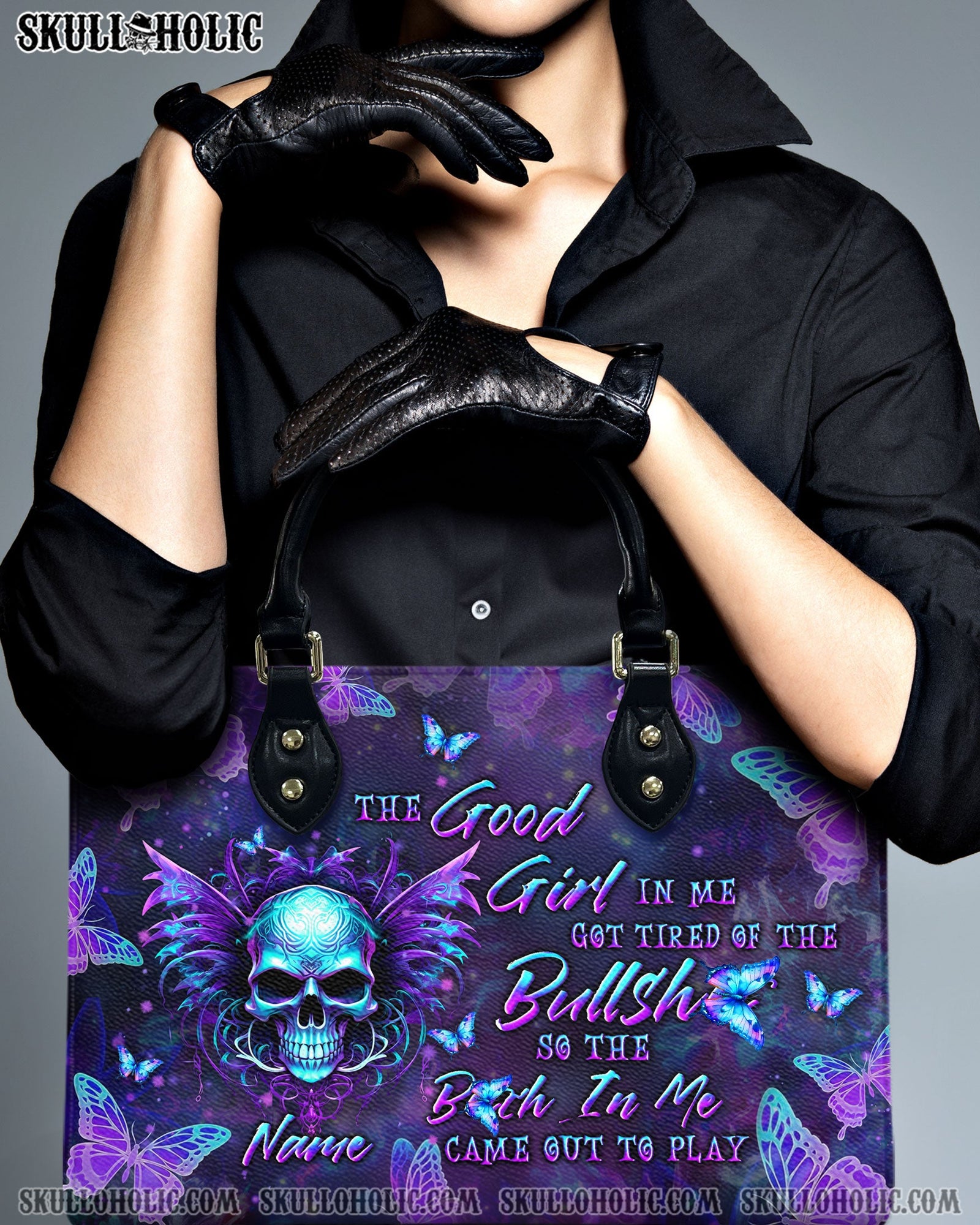 BLISSCORNERS THE GOOD GIRL IN ME LEATHER HANDBAG