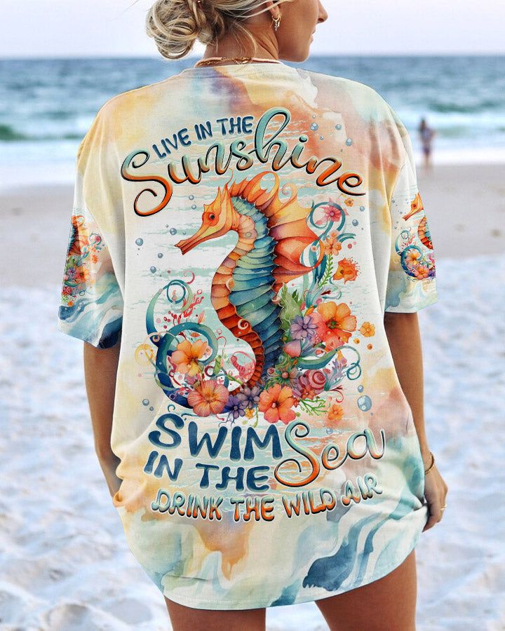BLISSCORNERS LIVE IN THE SUNSHINE SEAHORSE ALL OVER PRINT
