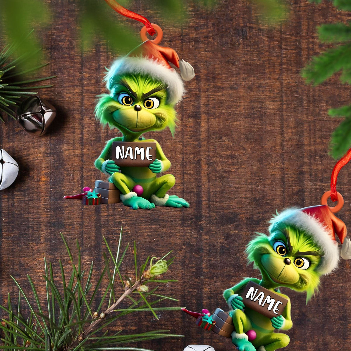 Blisscorners Custom Funny ELF Ornament, Personalized Ornament2D Flat LM2211