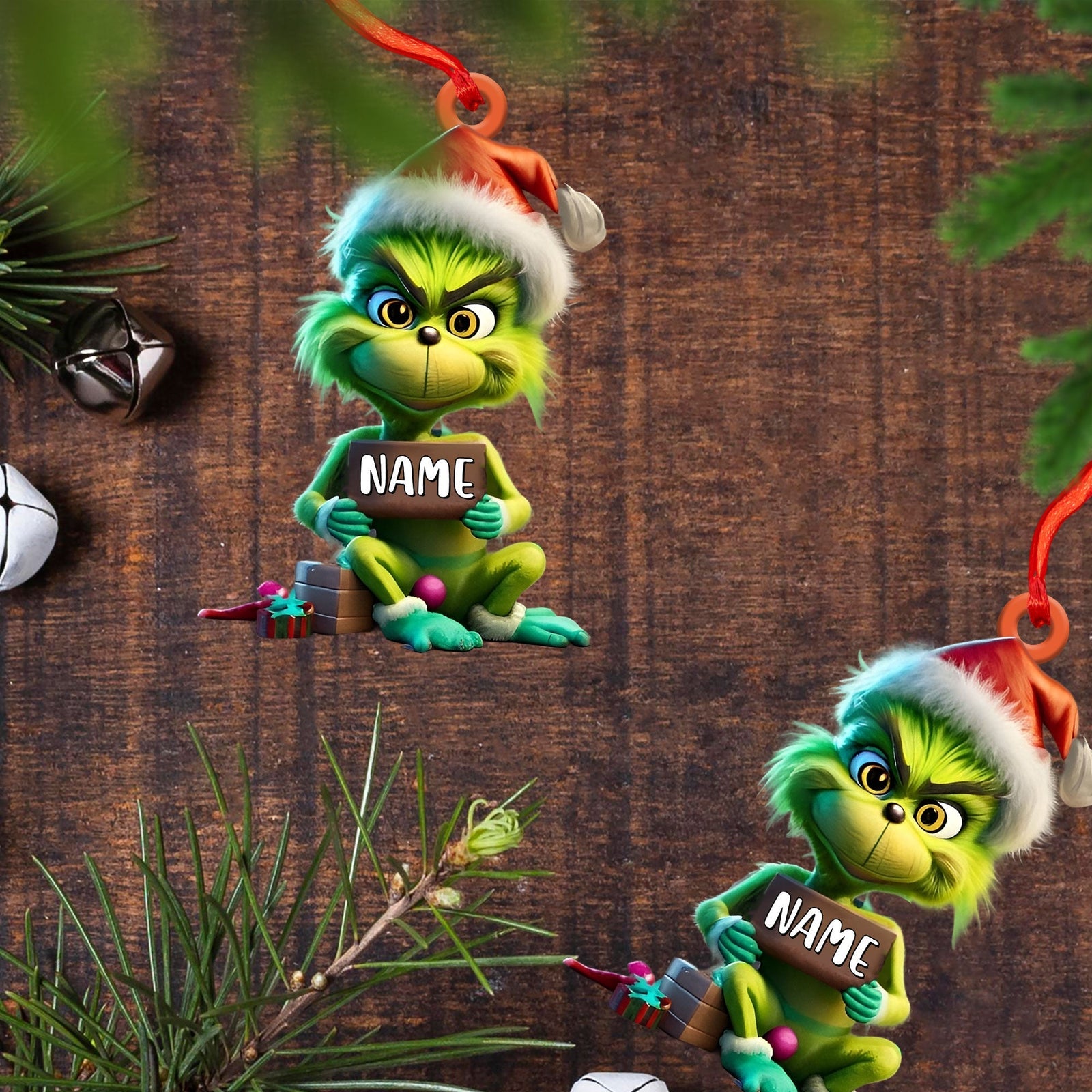 Blisscorners Custom Funny ELF Ornament, Personalized Ornament2D Flat LM2211