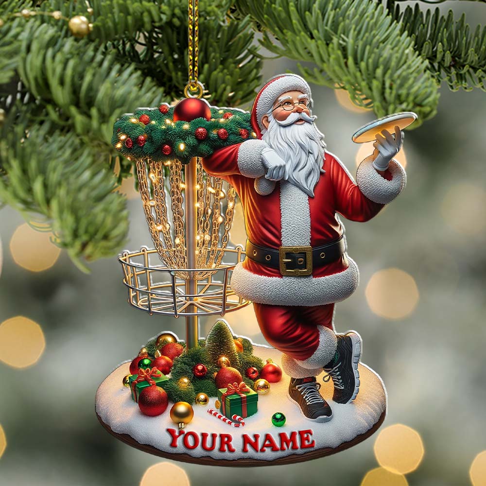 Blisscorners Custom Name Santa Ornament, Santa Christmas Gift12D Flat LM2111