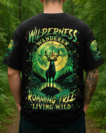 BLISSCORNERS WILDERNESS WANDERER ROAMING FREE LIVING WILD DEER ALL OVER PRINT