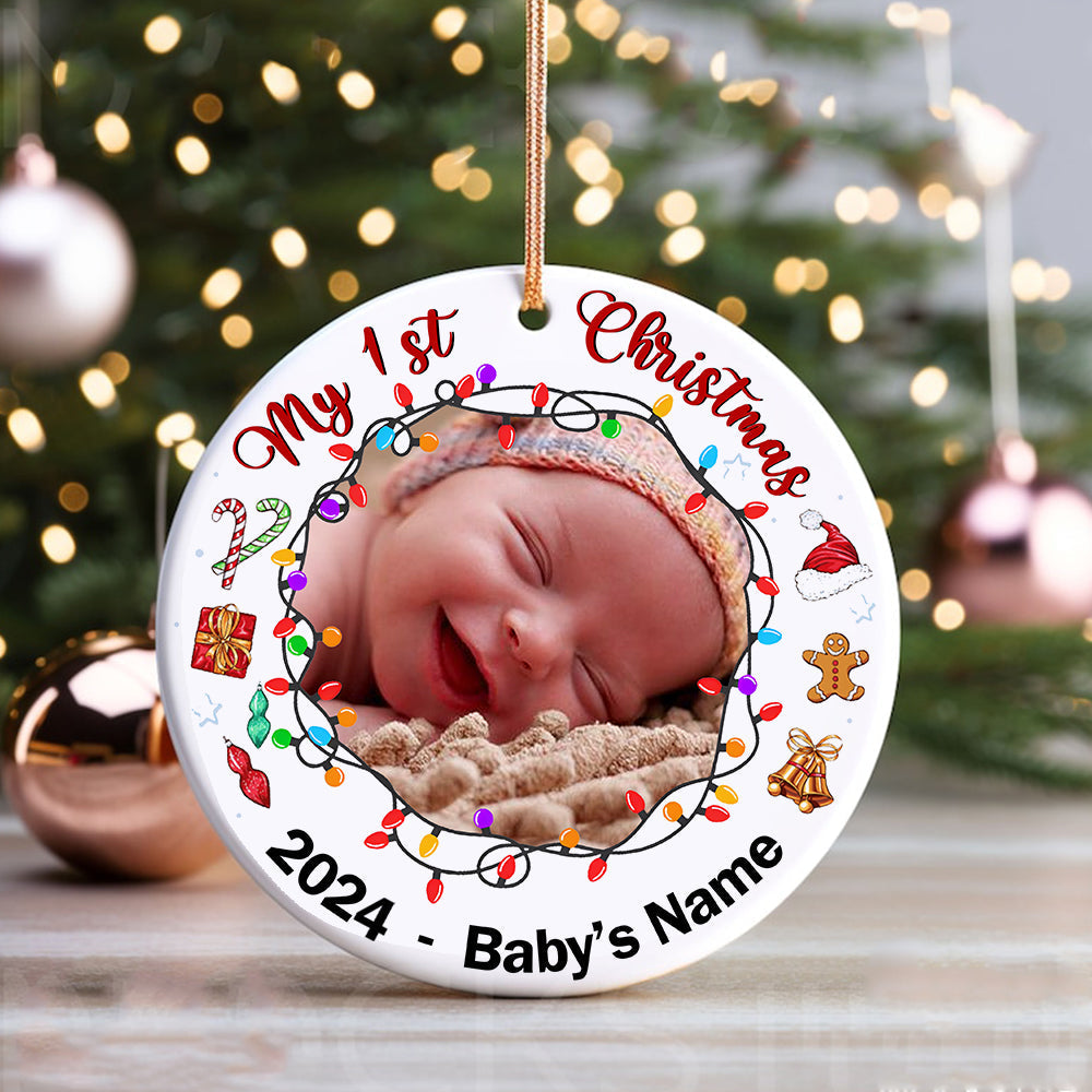 Blisscorners My First Christmas Ornament, Personalized Ornament2D Flat LM2211