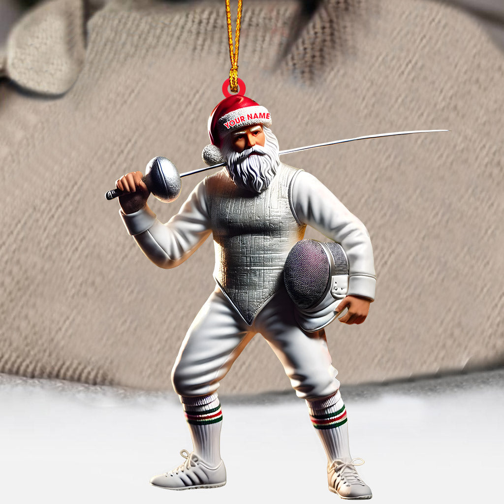 Blisscorners Fencing Christmas Ornament, Personalized Ornament2D Flat LM2211