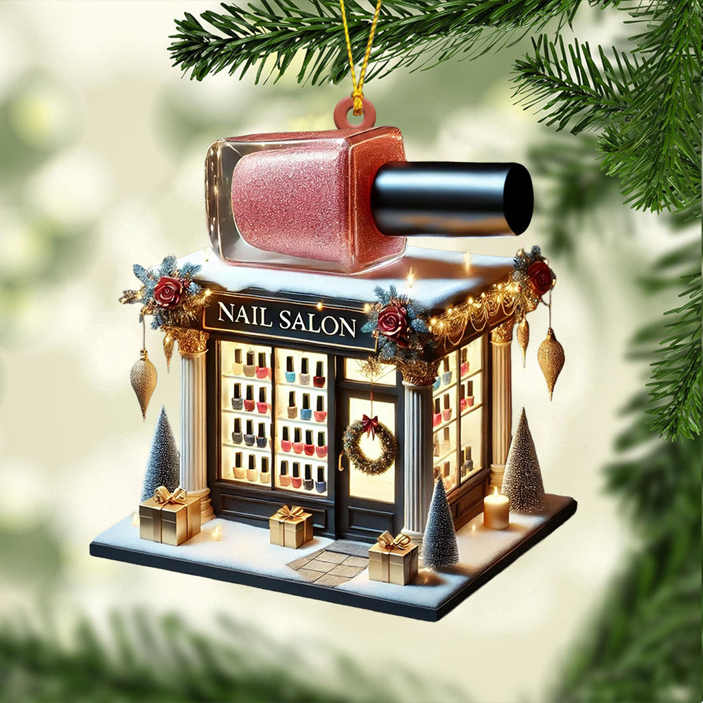 Blisscorners Nail Salon Christmas Ornament, Personalized Ornament2D Flat LM2211