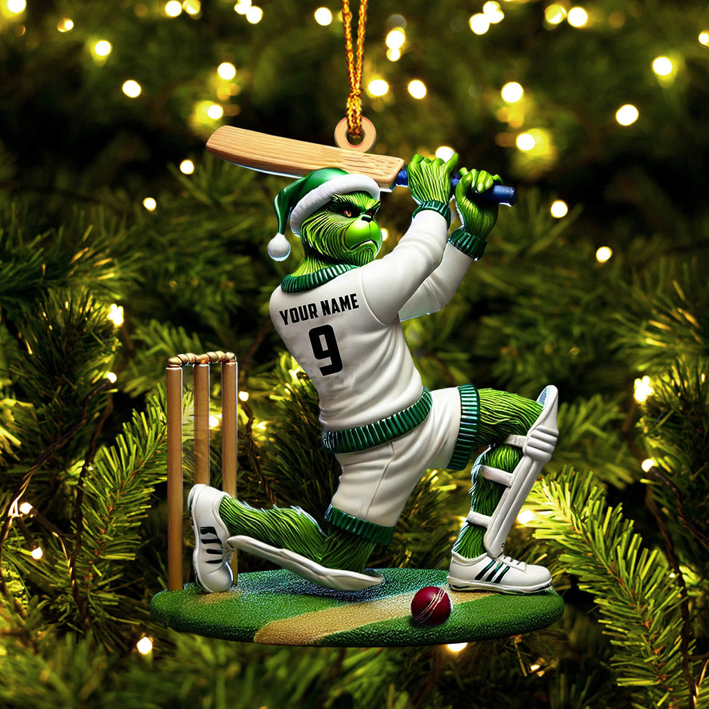 Blisscorners ELF Cricket Ball Christmas Ornament, Personalized Ornament2D Flat LM2211