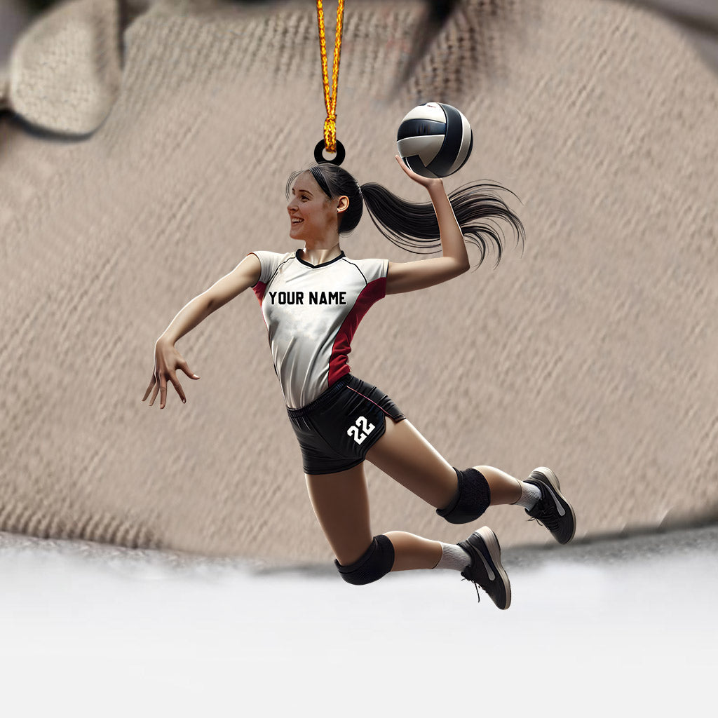 Blisscorners Volleyball Woman Decor Christmas Ornament, Personalized Ornament2D Flat LM2211