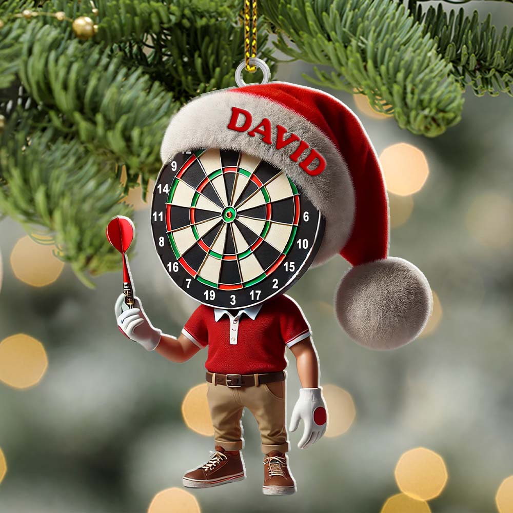 Blisscorners Custom Name Dart Ornament, Christmas Gift Decoration2D Flat LM2211