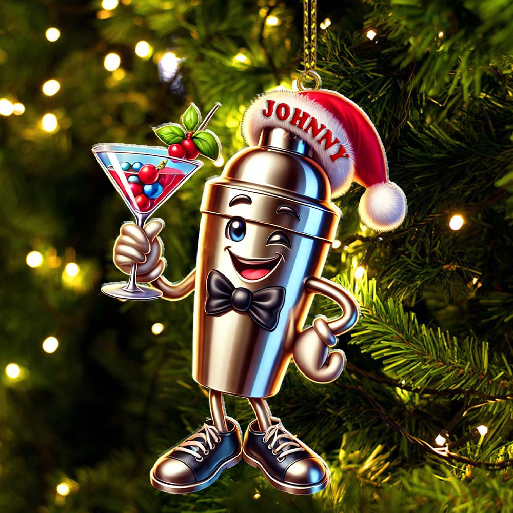 Blisscorners Custom Name Barista Ornament, Barista Christmas Decoration2D Flat LM2111