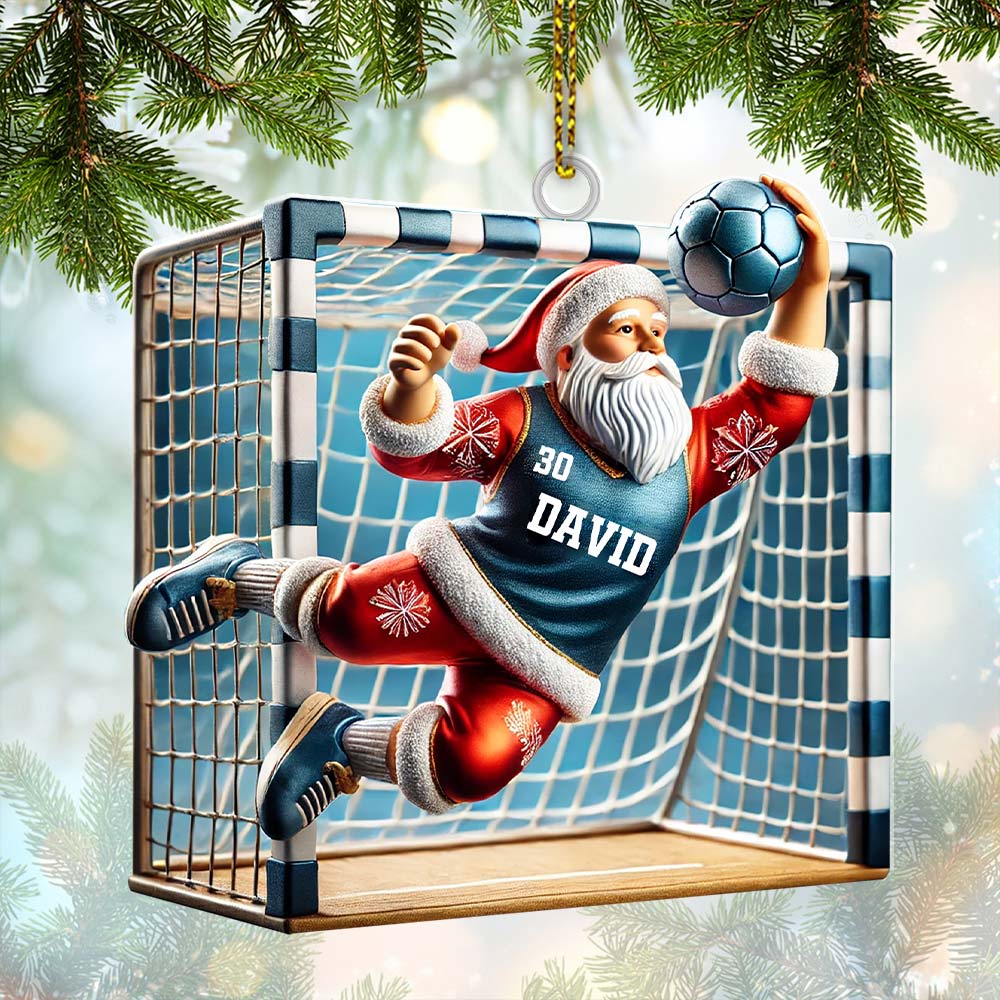Blisscorners Custom Name and Number Soccer Ornament, Soccer Christmas Gift2D Flat LM2111
