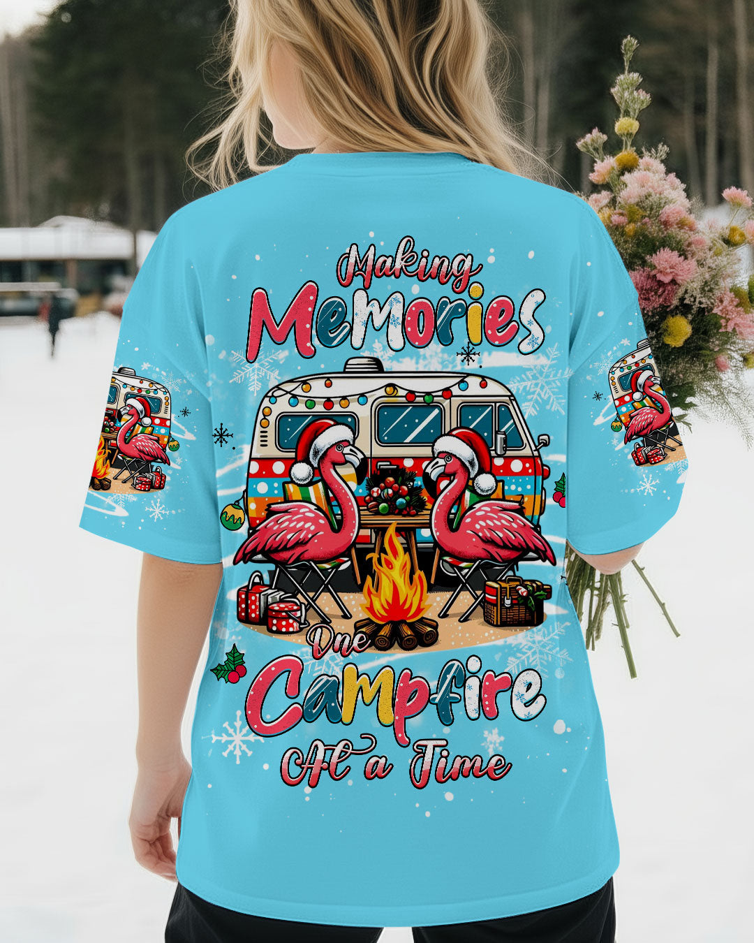 BLISSCORNERS MAKING MEMORIES ONE CAMPFIRE AT A TIME CHRISTMAS ALL OVER PRINT