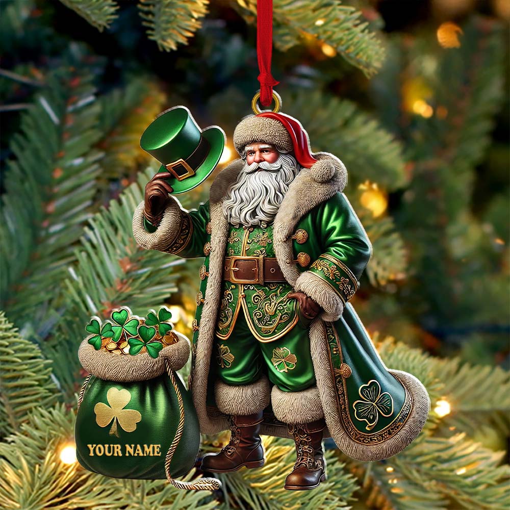 Blisscorners Custom Name Ireland Ornament, Ireland Lover Christmas Gift2D Flat LM2211