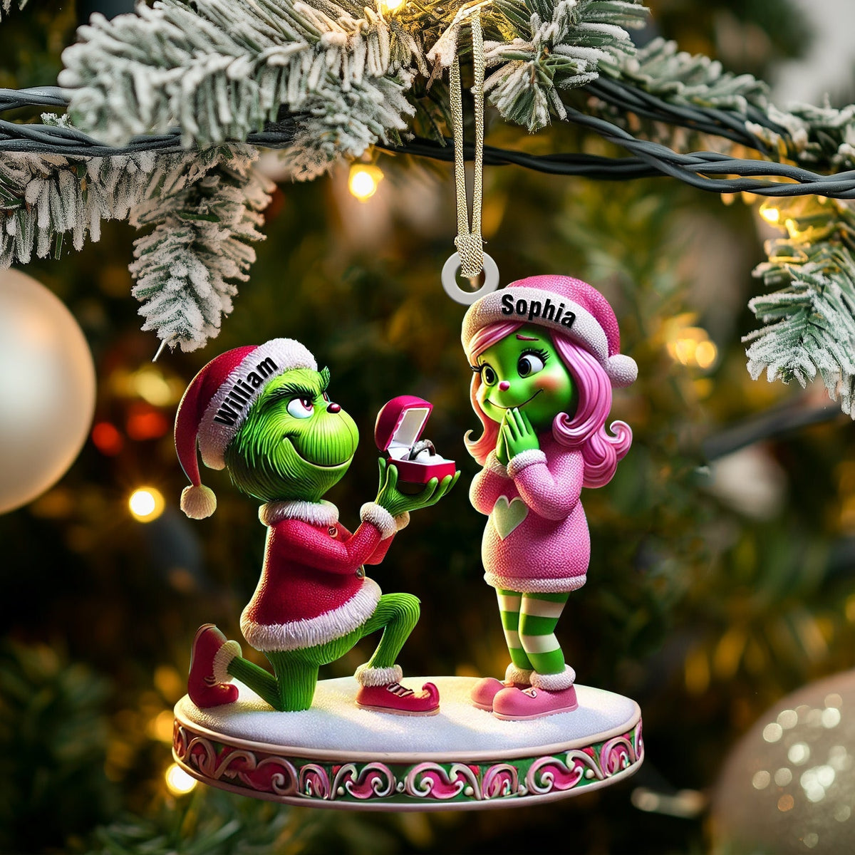 Blisscorners Propose Home Decor Christmas Ornament, Personalized Ornament2D Flat LM2211