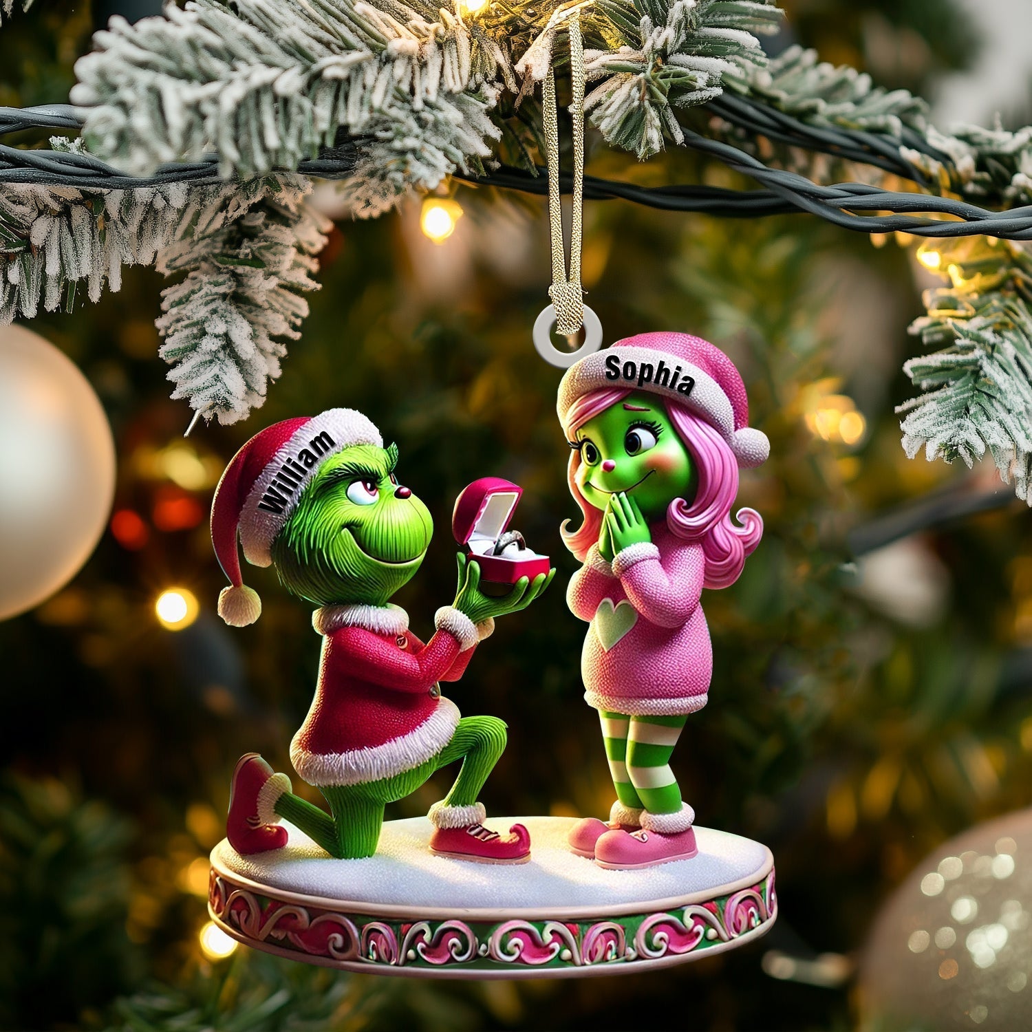 Blisscorners Propose Home Decor Christmas Ornament, Personalized Ornament2D Flat LM2211