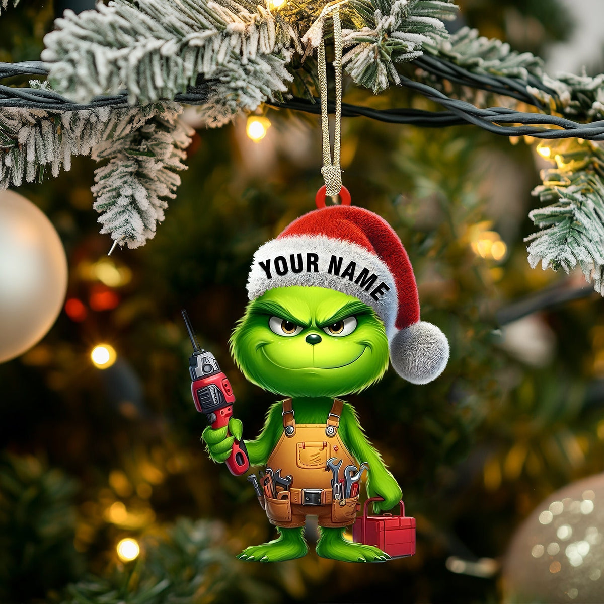 Blisscorners ELF Repairman Decor Christmas Ornament, Personalized Ornament2D Flat LM2211