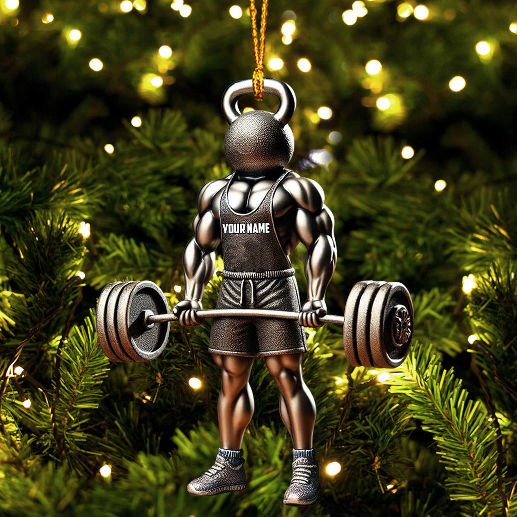 Blisscorners Weightlifter Lover Christmas Ornament, Personalized Ornament2D Flat LM2211