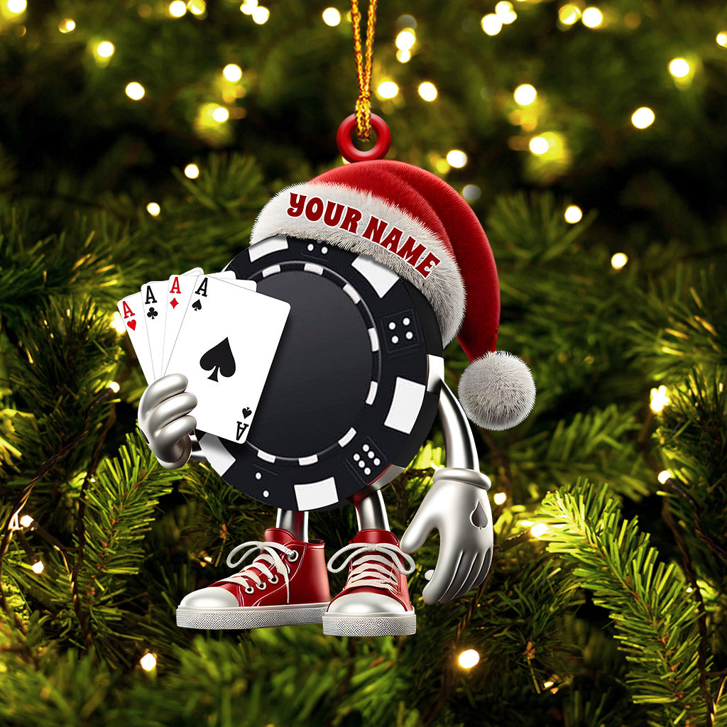 Blisscorners Poker Casino Christmas Ornament, Personalized Ornament2D Flat LM2211