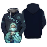 Blisscorners Personalized Nurse Shirt - Elegant Floral Elegance Meets Professional Pride