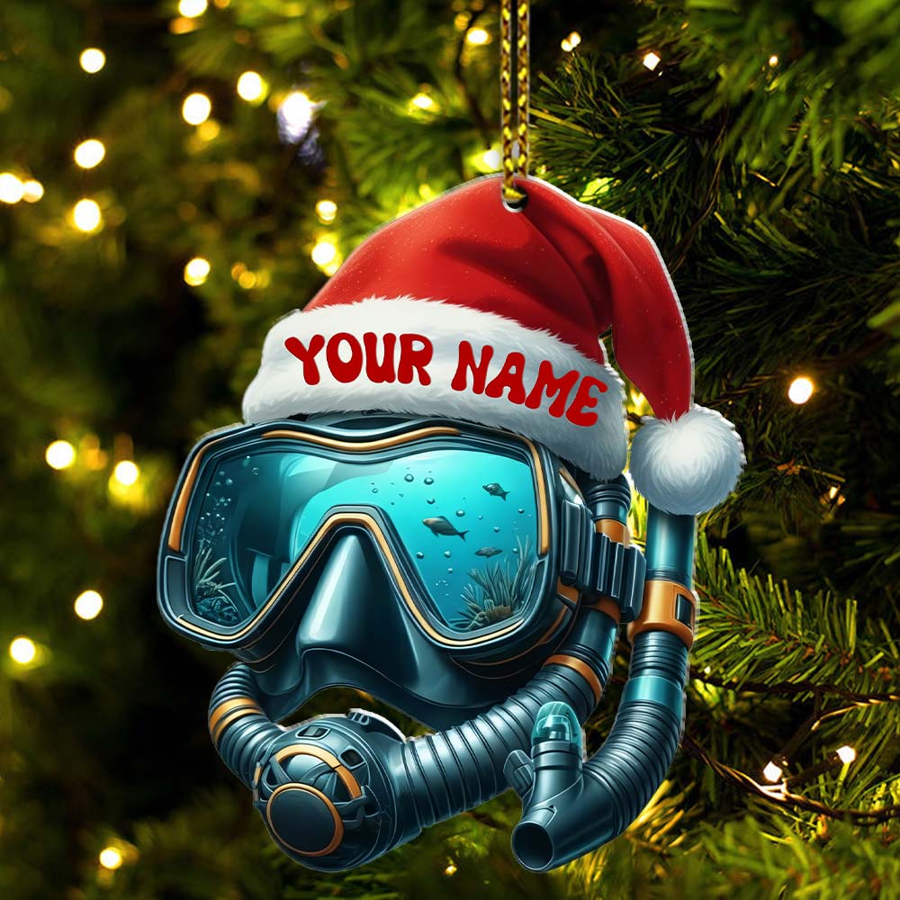Blisscorners Diving Home Decor, Christmas Ornament, Personalized Ornament2D Flat LM2111