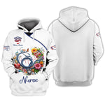 Blisscorners Personalized Nurse Shirts - Colorful Medical Elements Design for Healthcare Professionals