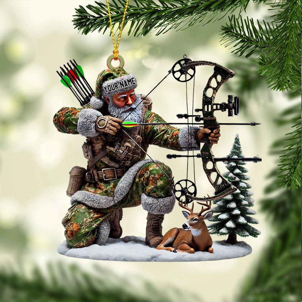 Blisscorners Deer Hunter Christmas Ornament, Personalized Ornament2D Flat LM2211