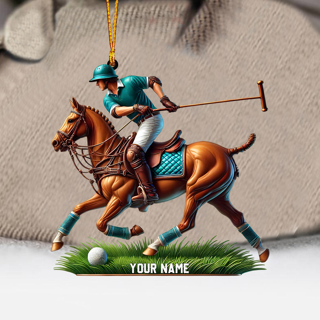 Blisscorners Polo Player Decor Christmas Ornament, Personalized Ornament2D Flat LM2211