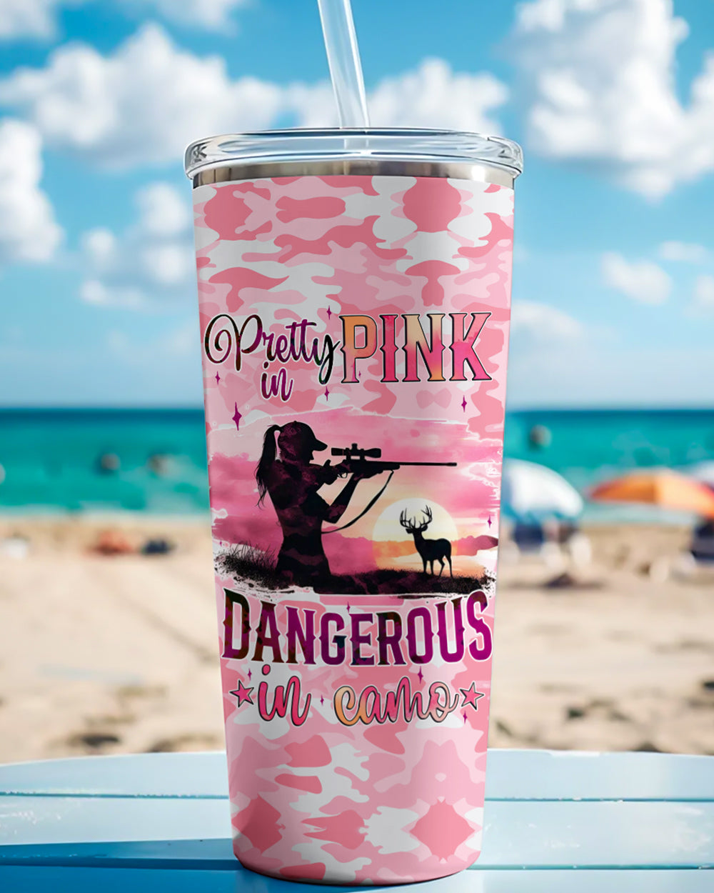 BLISSCORNERS PRETTY IN PINK HUNTING TUMBLER