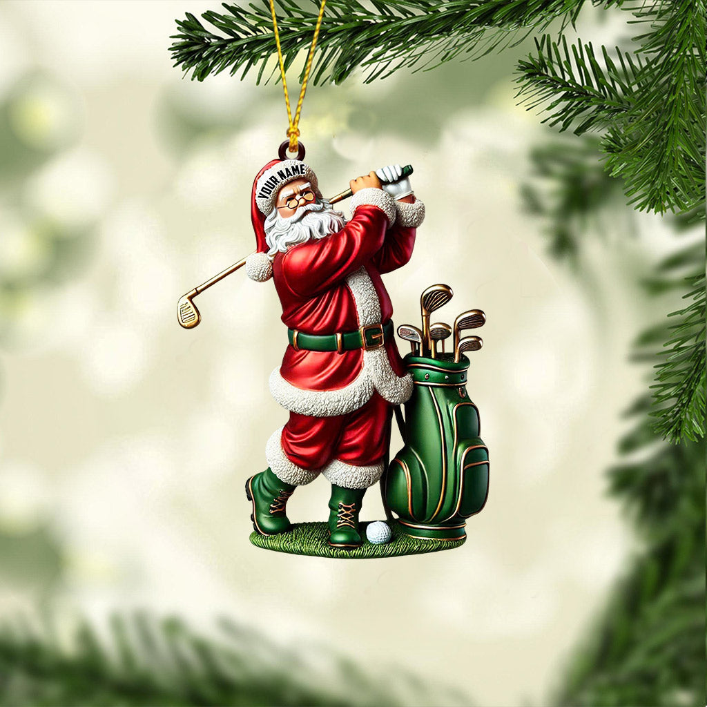 Blisscorners Santa Golf Player Christmas Ornament, Personalized Ornament2D Flat LM2211
