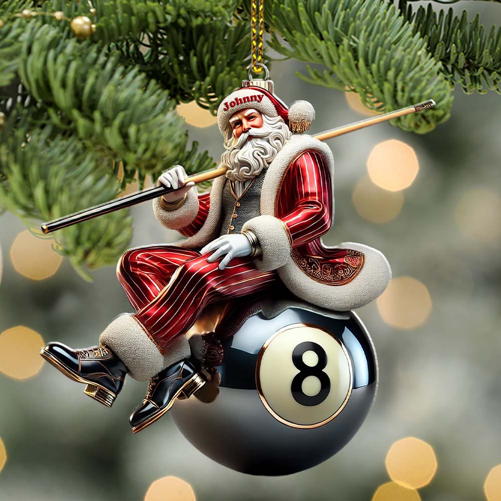 Blisscorners Billiard Christmas Ornament, Personalized Ornament2D Flat LM2211