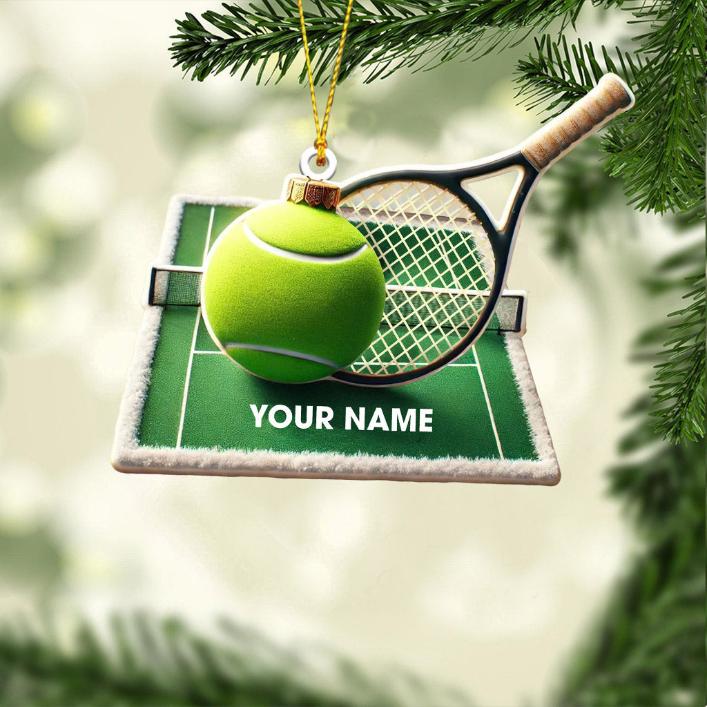 Blisscorners Tennis Yard Christmas Ornament, Personalized Ornament2D Flat LM2211