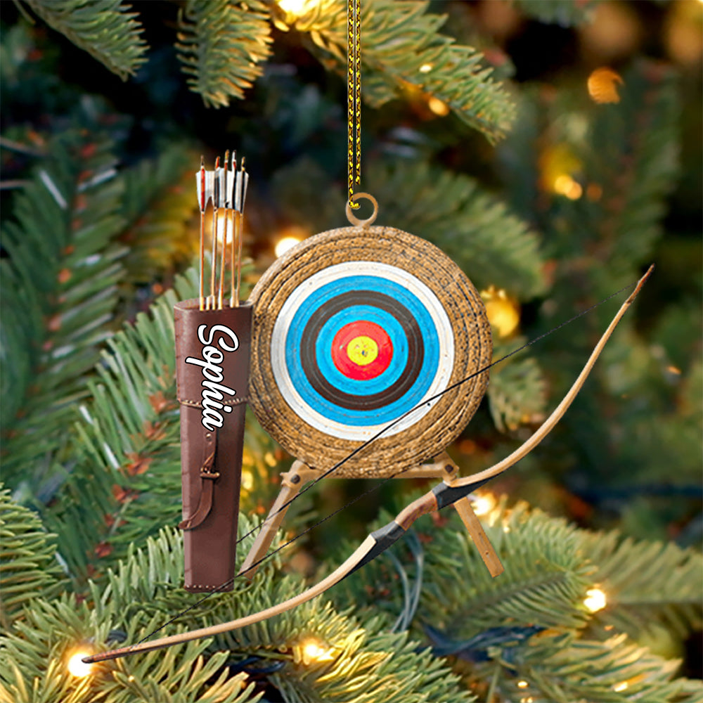 Blisscorners Bow And Arrow Ornament, Personalized Ornament2D Flat LM2211