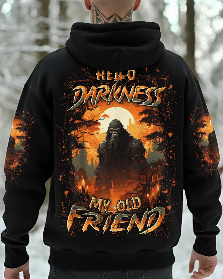 BLISSCORNERS HELLO DARKNESS MY OLD FRIEND BIGFOOT ALL OVER PRINT