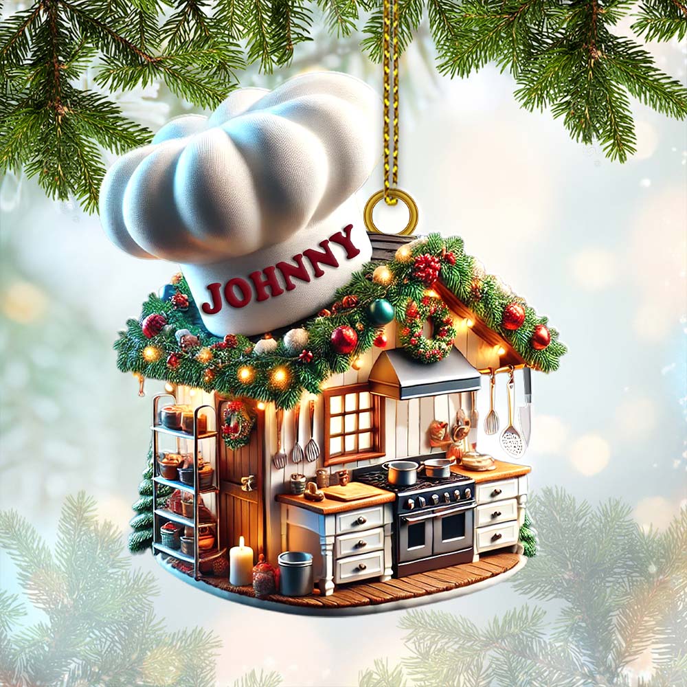 Blisscorners Baking House Ornament, Personalized Ornament2D Flat LM2211