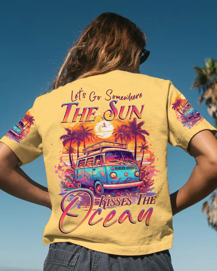 BLISSCORNERS LET'S GO SOMEWHERE THE SUN KISSES THE OCEAN ALL OVER PRINT