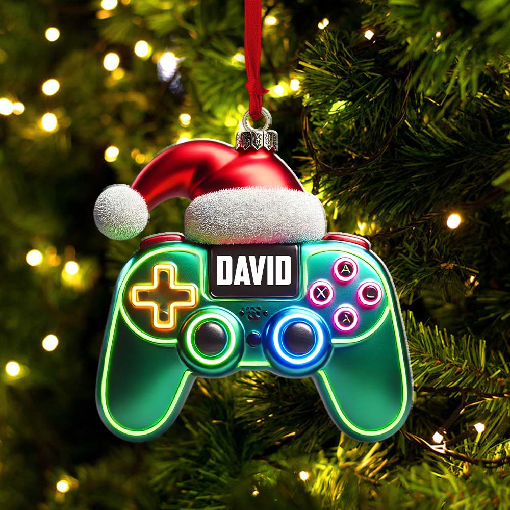 Blisscorners Christmas Gamer Ornament, Personalized Ornament2D Flat LM2211
