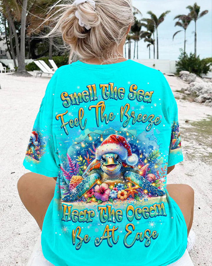 BLISSCORNERS SMELL THE SEA FEEL THE BREEZE TURTLE CHRISTMAS ALL OVER PRINT