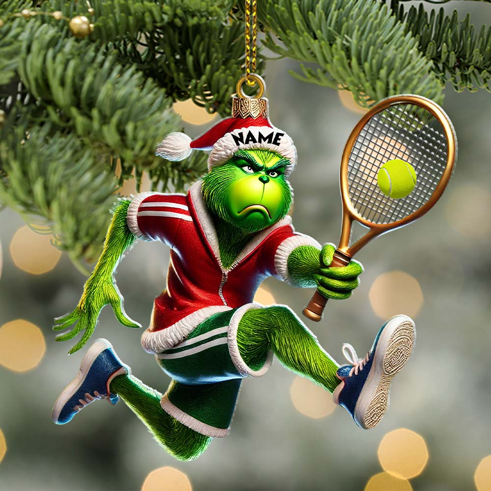 Blisscorners ELF Tennis Ornament, Personalized Ornament2D Flat LM2211
