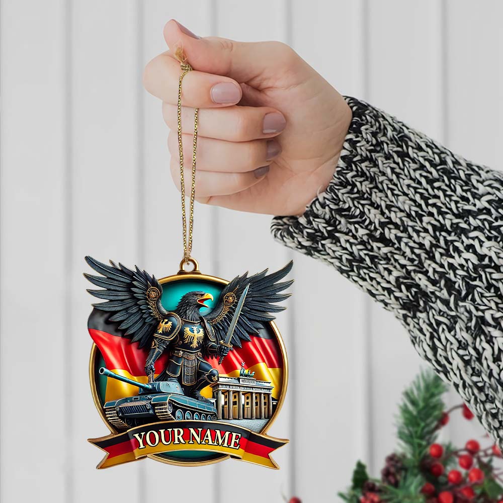 Blisscorners Custom Name Germany Ornament, Christmas Gift for Germany Lover2D Flat LM2111