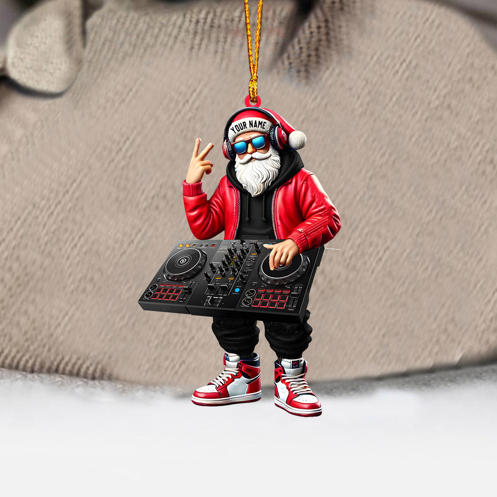 Blisscorners Santa DJ Home Decor Christmas Ornament, Personalized Ornament2D Flat LM2211