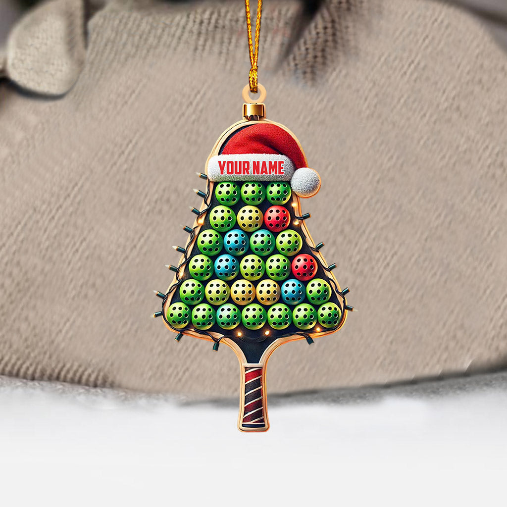 Blisscorners PickleBall Christmas Ornament, Personalized Ornaments2D Flat LM2211