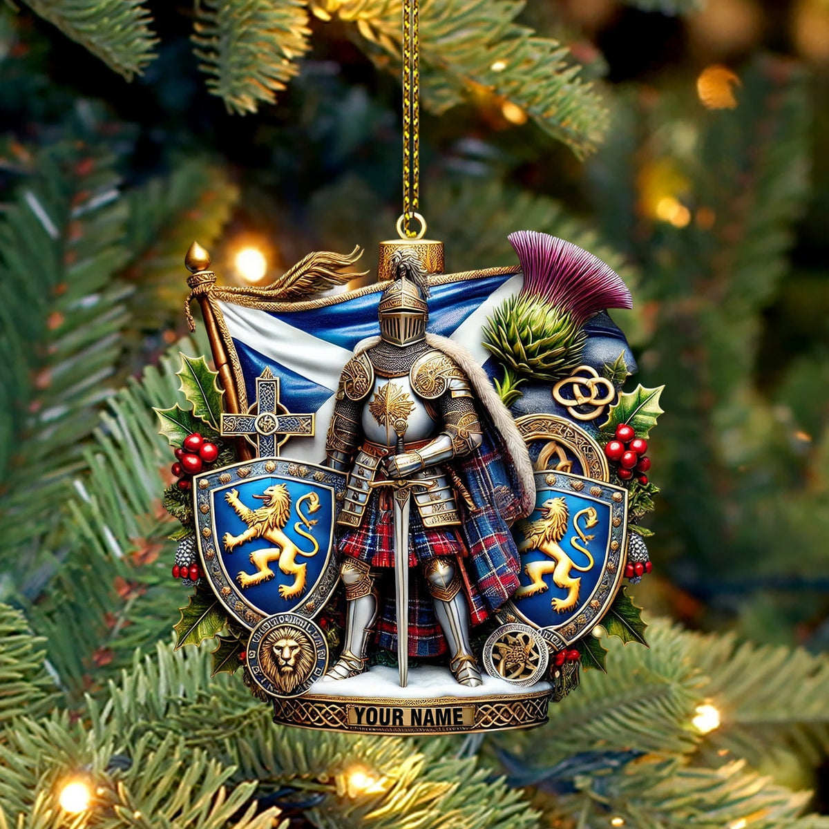 Blisscorners Scotland Lover Christmas Ornament, Personalized Ornament2D Flat LM2211