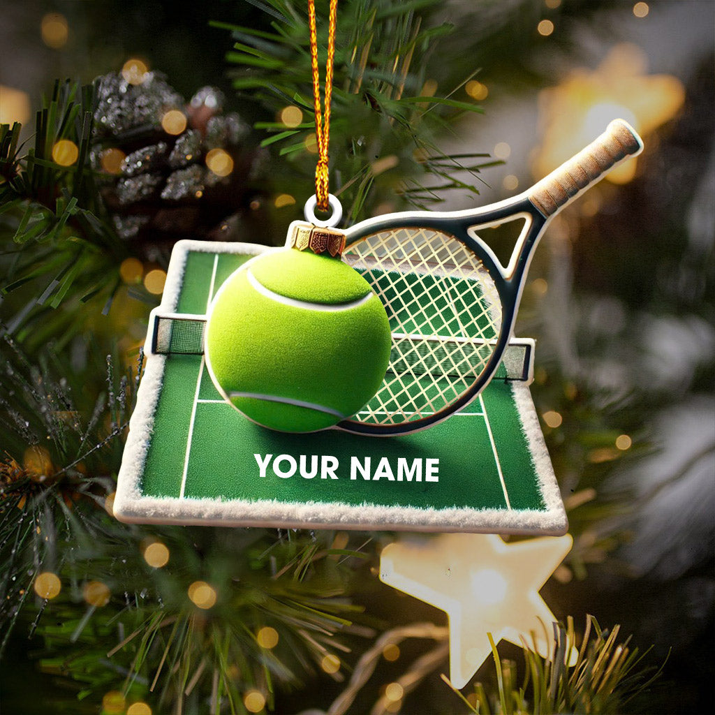 Blisscorners Tennis Yard Christmas Ornament, Personalized Ornament2D Flat LM2211