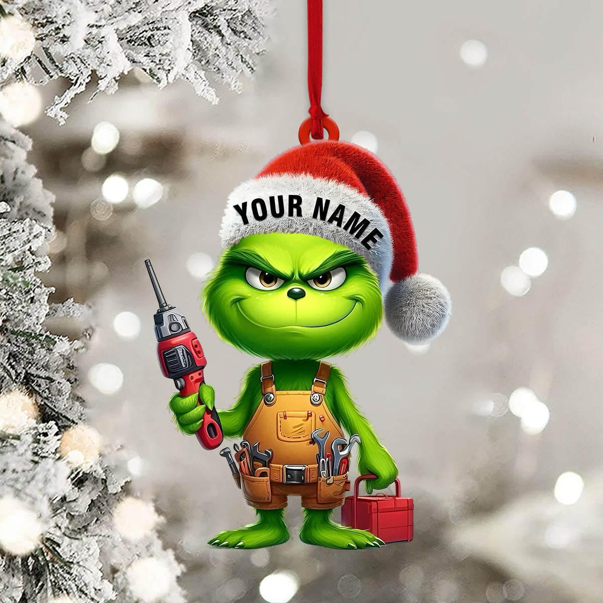 Blisscorners ELF Repairman Decor Christmas Ornament, Personalized Ornament2D Flat LM2211