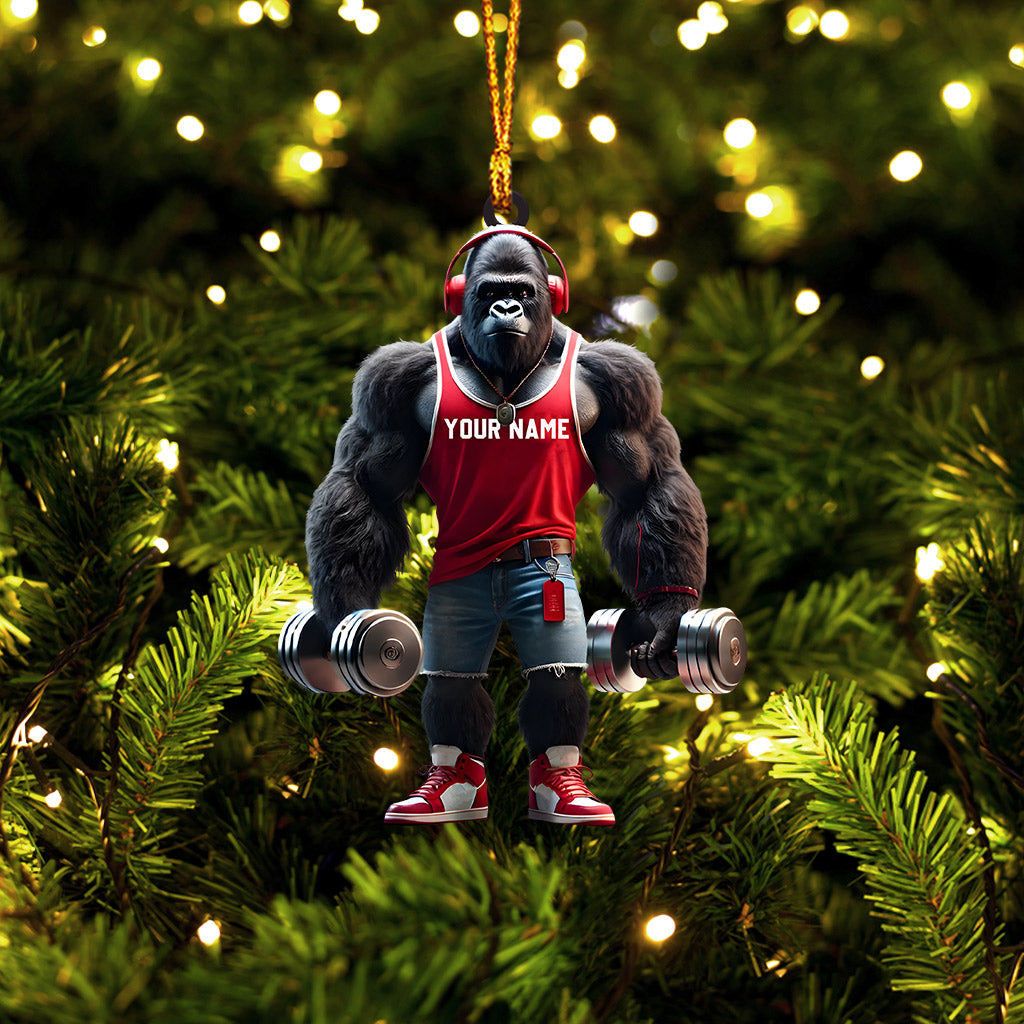 Blisscorners Dumbbells Home Decor Christmas Ornament, Personalized Ornament2D Flat LM2211