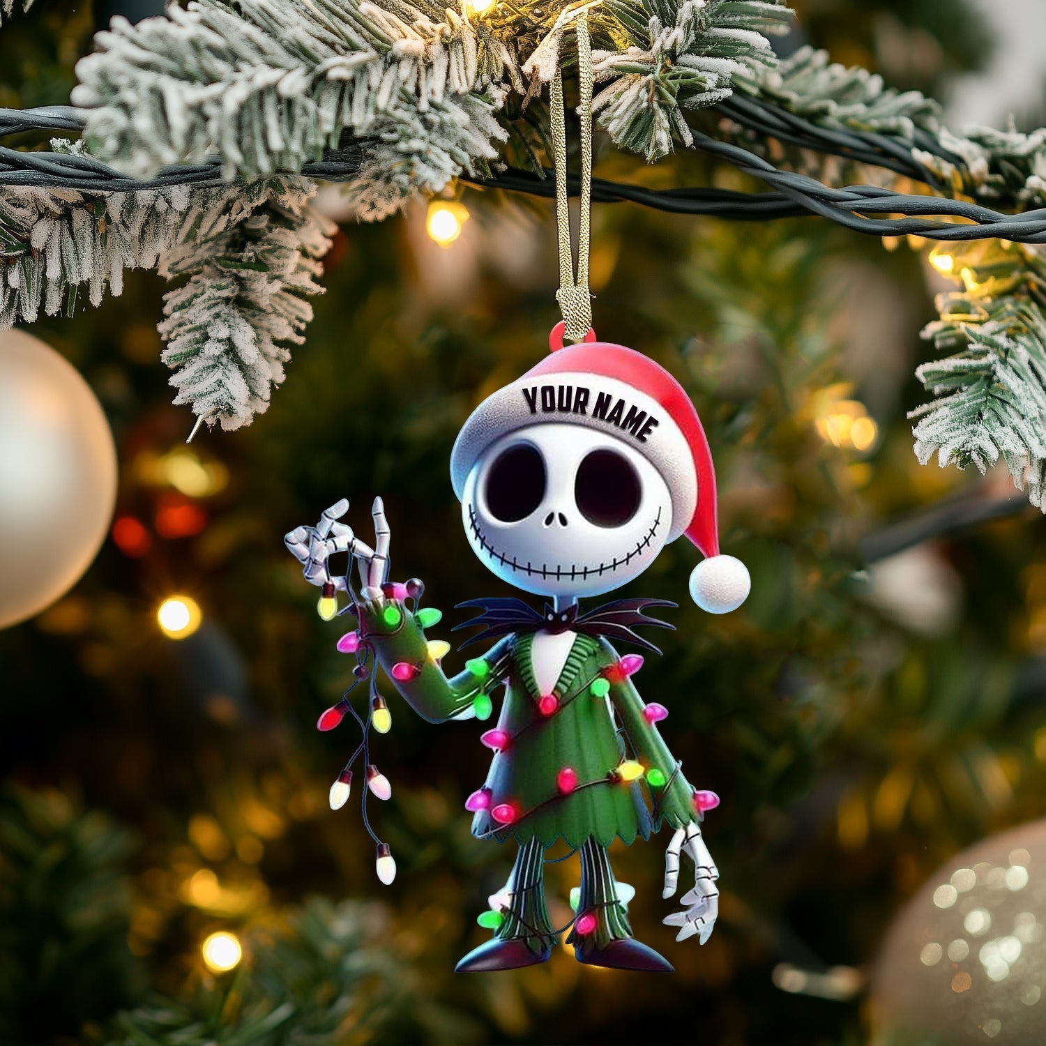 Blisscorners Christmas Ghost Home Decor Christmas Ornament, Personalized Ornament2D Flat LM2211