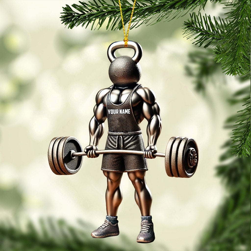 Blisscorners Weightlifter Lover Christmas Ornament, Personalized Ornament2D Flat LM2211