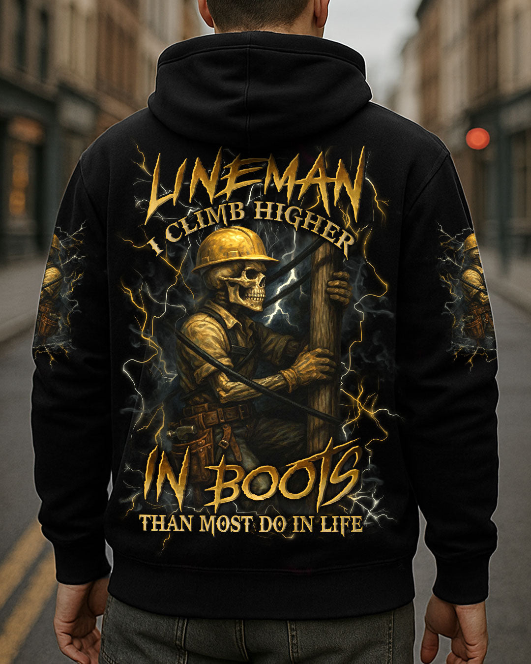 BLISSCORNERS AMERICAN BY BIRTH LINEMAN BY CHOICE SKULL ALL OVER PRINT