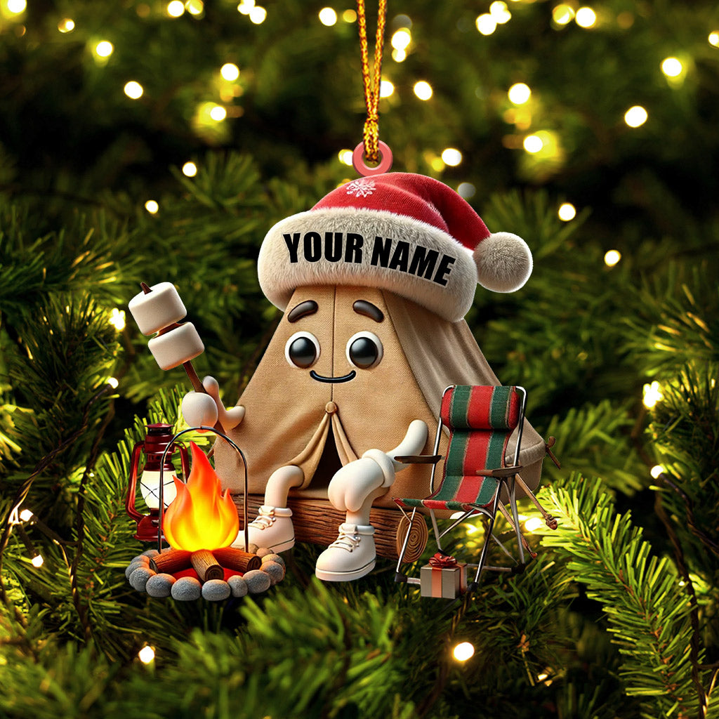 Blisscorners Christmas Camping Ornament, Personalized Ornament2D Flat LM2211